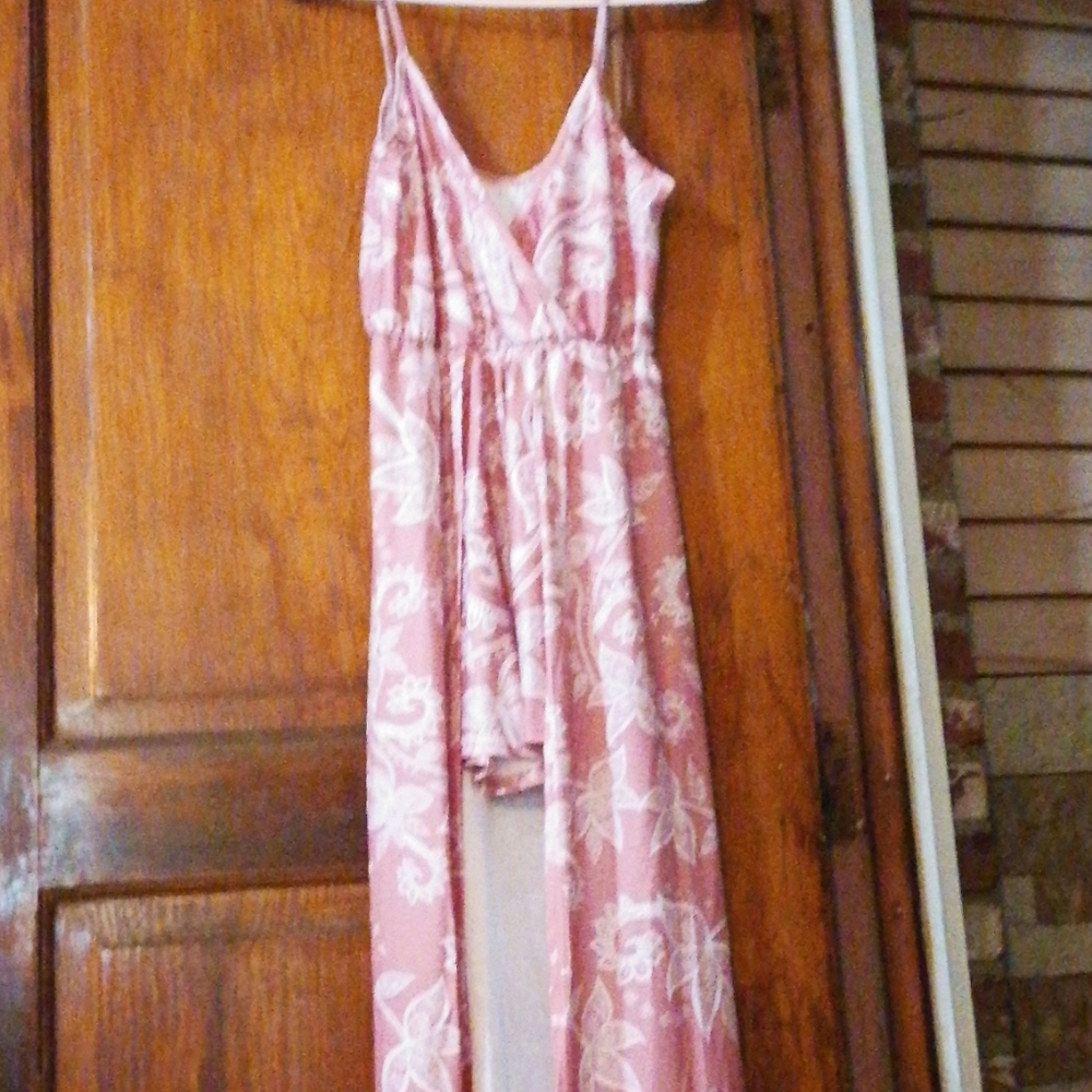 Silk pink romper